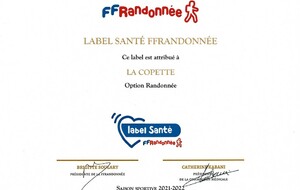 Label Santé FFRandonnée